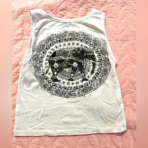 Boho elephant crop top